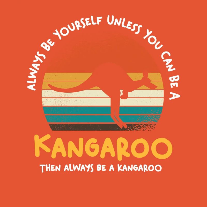 Kangaroo Retro Sunset