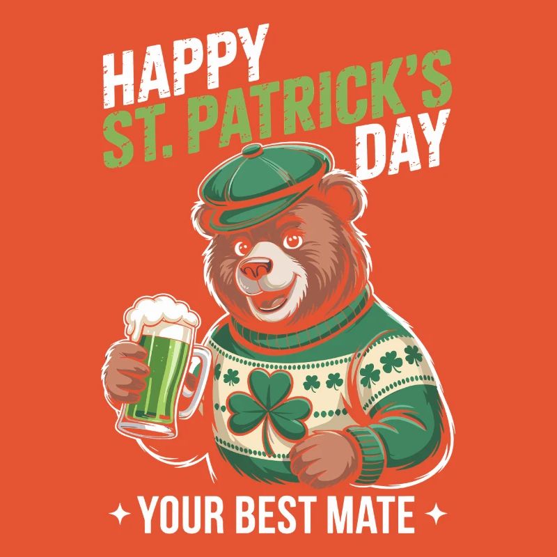 L’ours de Saint-Patrick au pelage vert