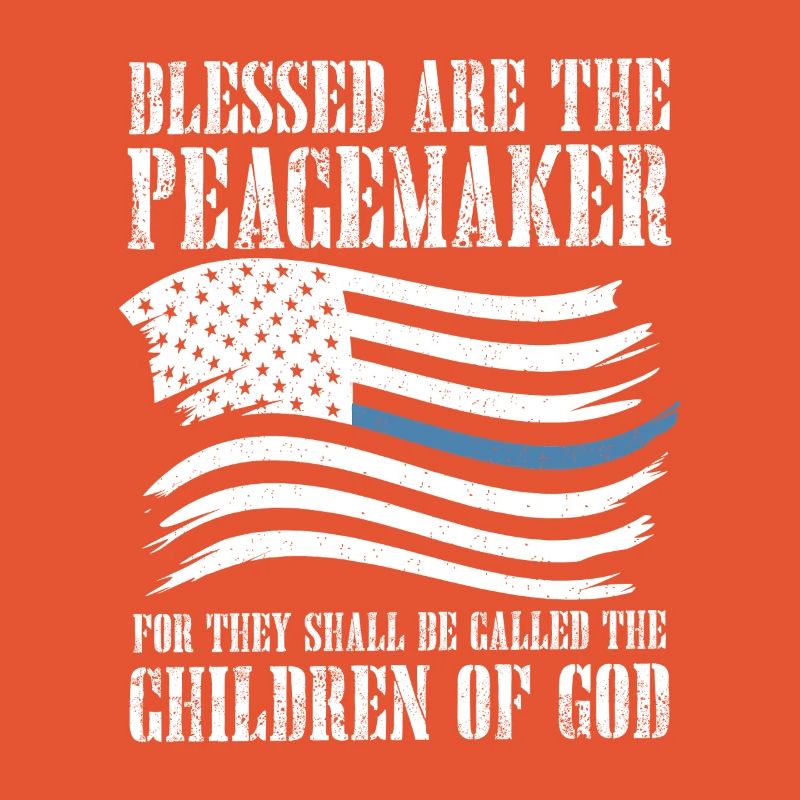 Chemise du verset biblique du drapeau Peacemaker