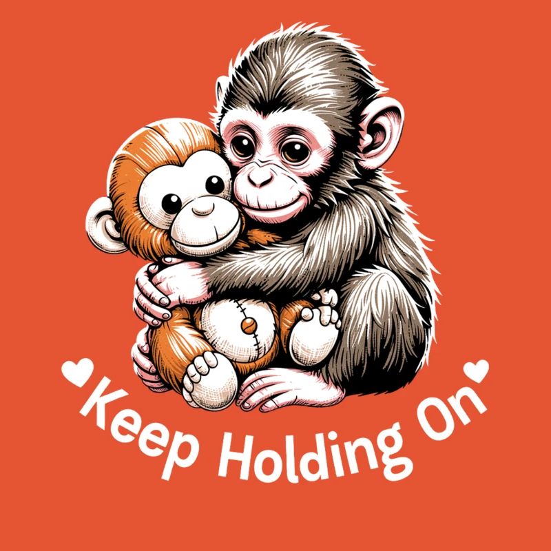 Exemple du câlin de singe Continue de tenir