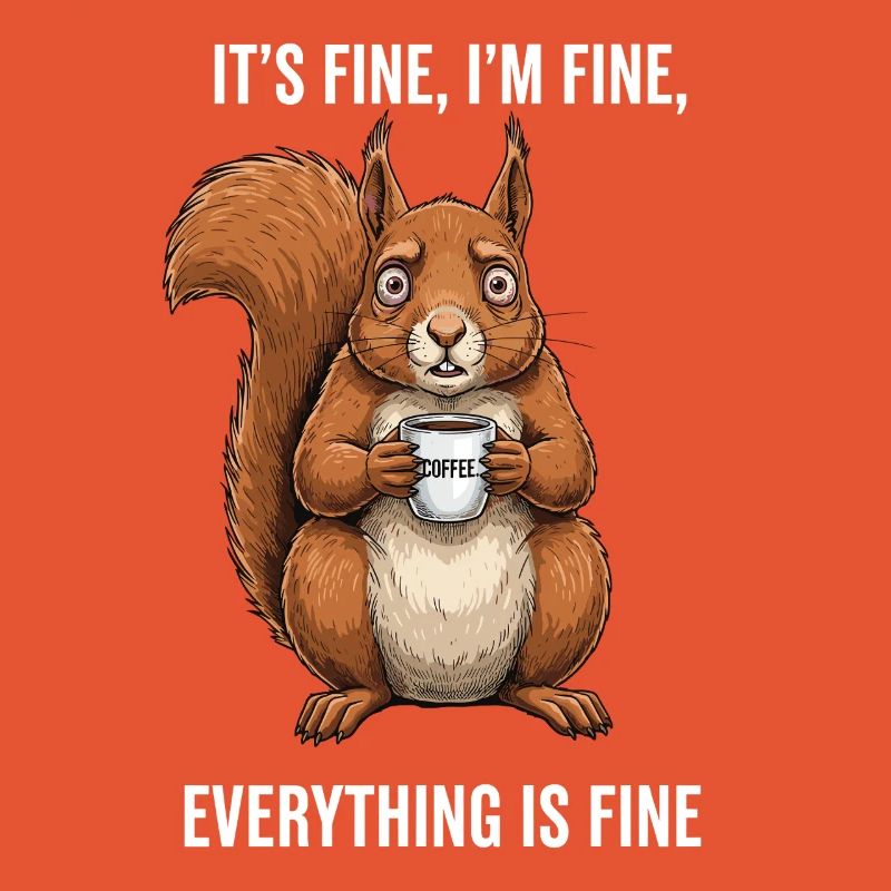 Its Fine Im Fine Kaffee Eichhörnchen