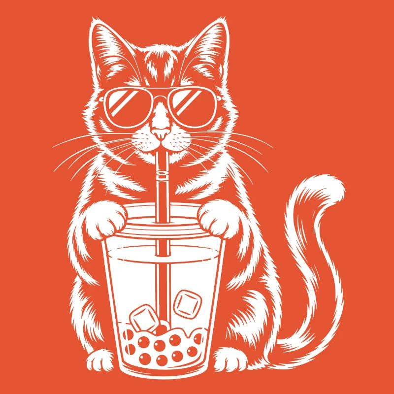 Chat avec bubble tea