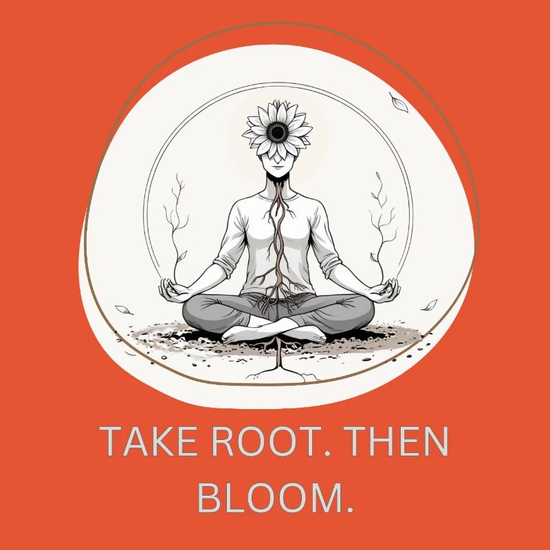 Flower meditation with root connection