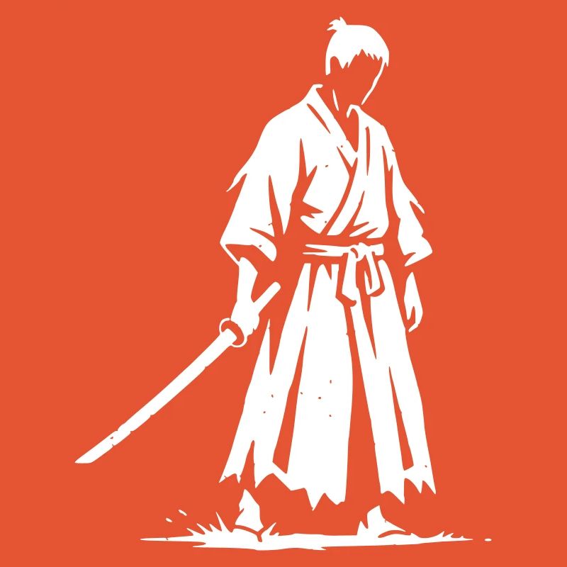 Trauriger Ronin Samurai Krieger 