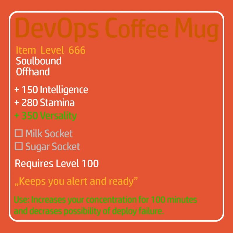 Thème d’administration système de tasse à café DevOps