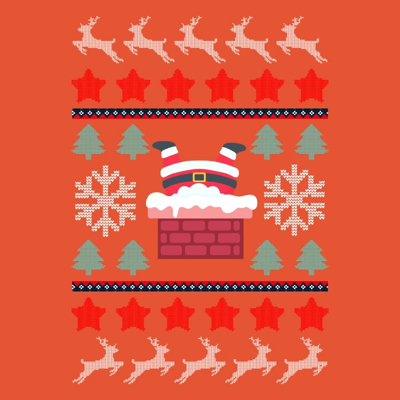 Santa's Upside Down in the Chimney