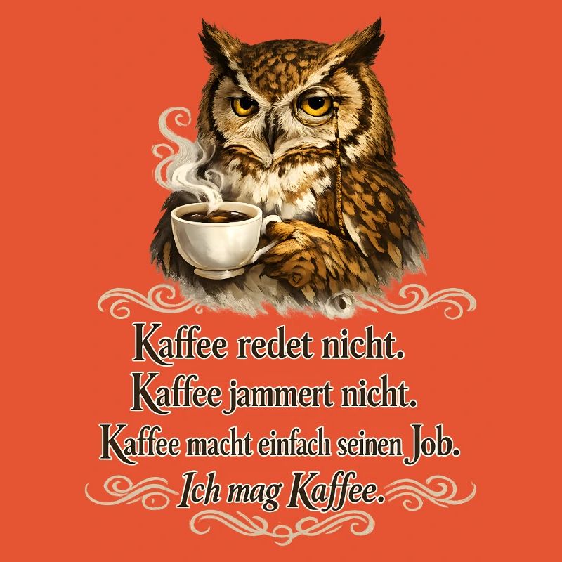 Kaffee Redet Nicht Eule Spruch