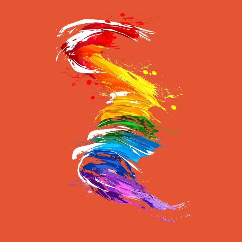 Abstraktes Regenbogen Pride Tornado Design - Lebendig