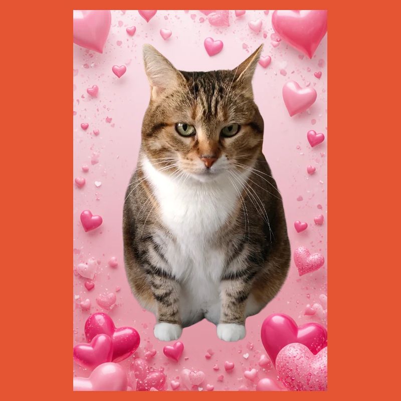 Missty Cat with Hearts