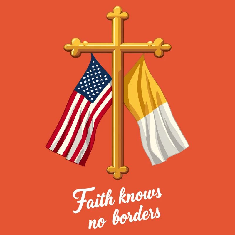 Drapeau américain et du Vatican