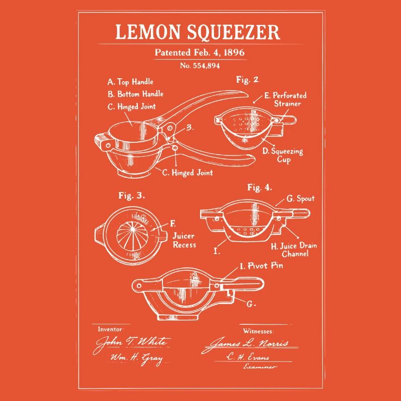 Lemon Squeezer Patent Sketch
