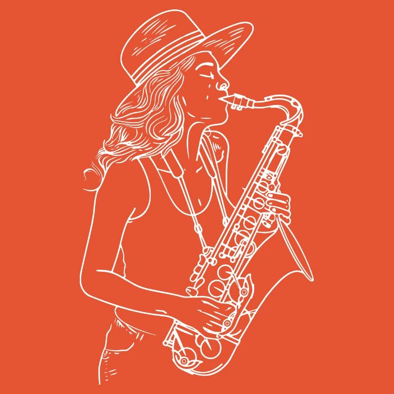 Dessin de saxophoniste