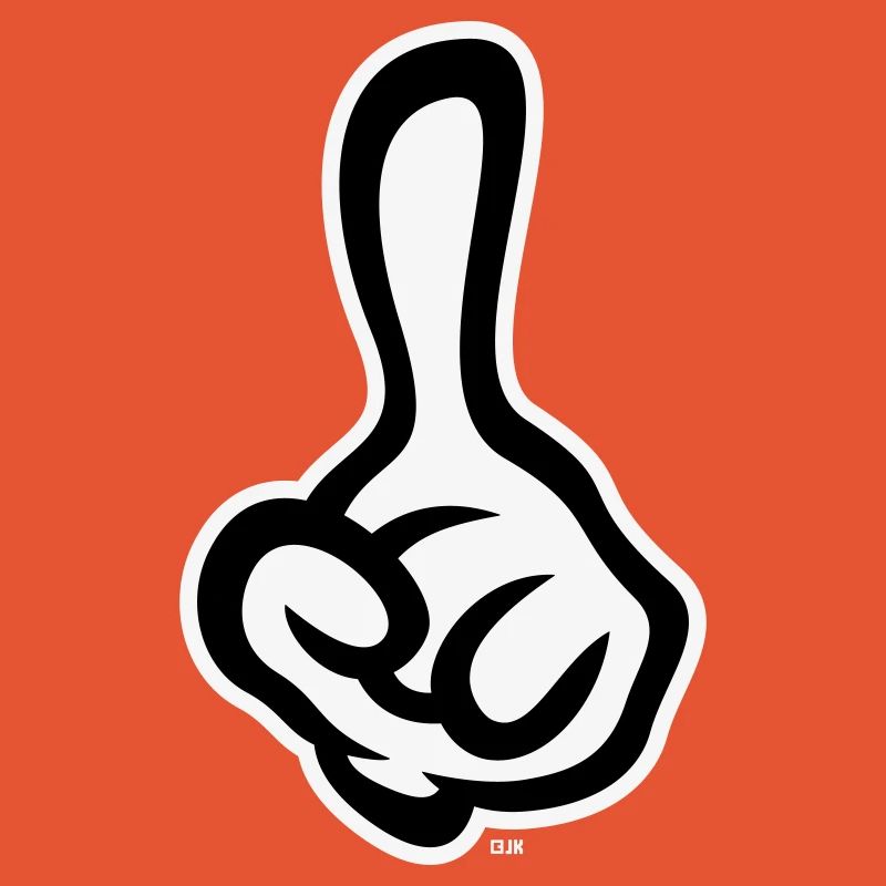 Raised index finger (finger / left hand NEG2C)