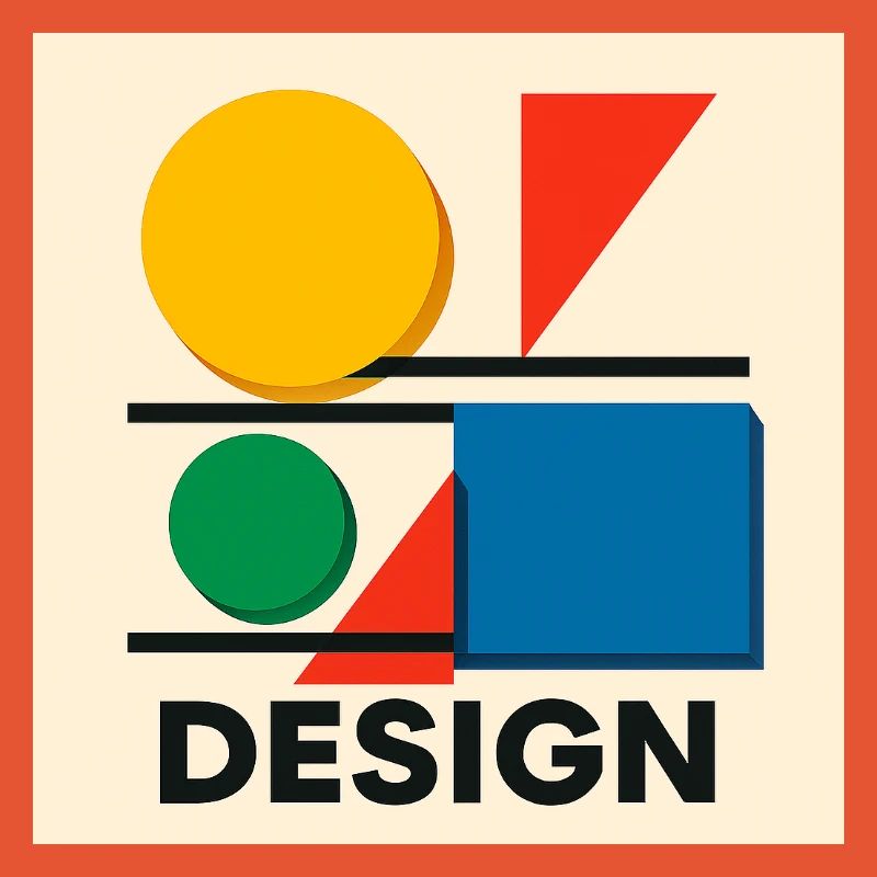 Géométrie Bauhaus Composition colorée
