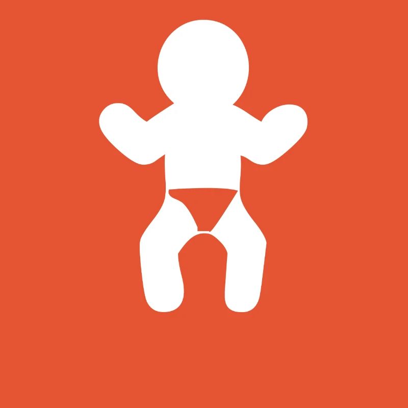 Babysilhouette in Windel