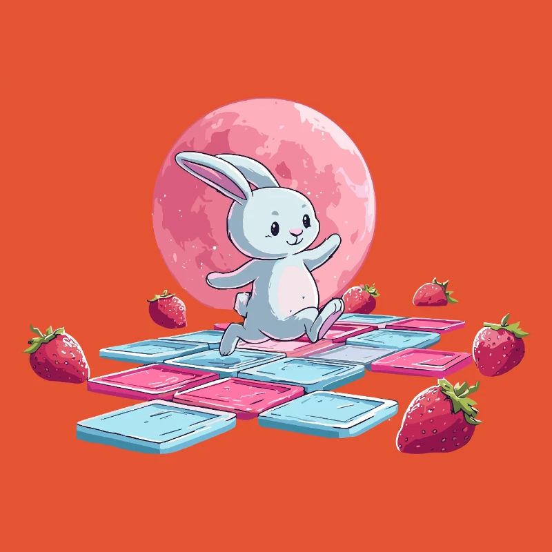 Hopping path on the pink moon