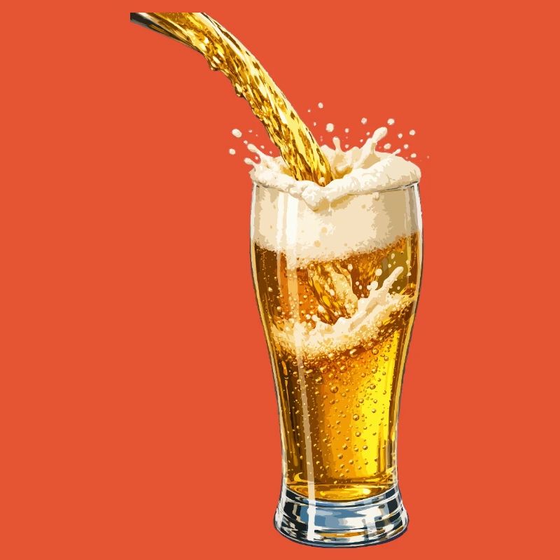 Éclat de mousse de bière dorée