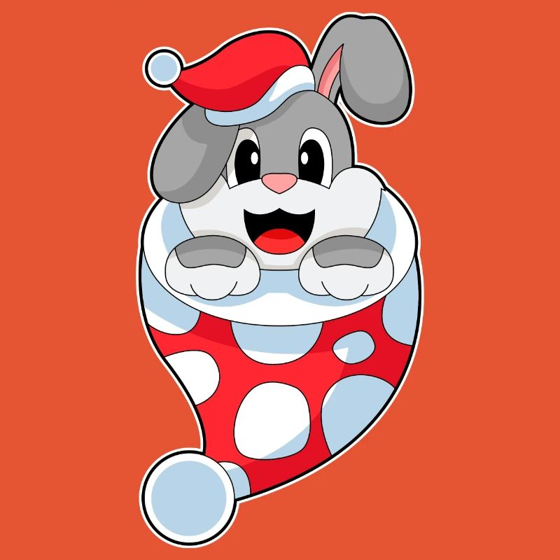 Chapeau de père Noël lapin