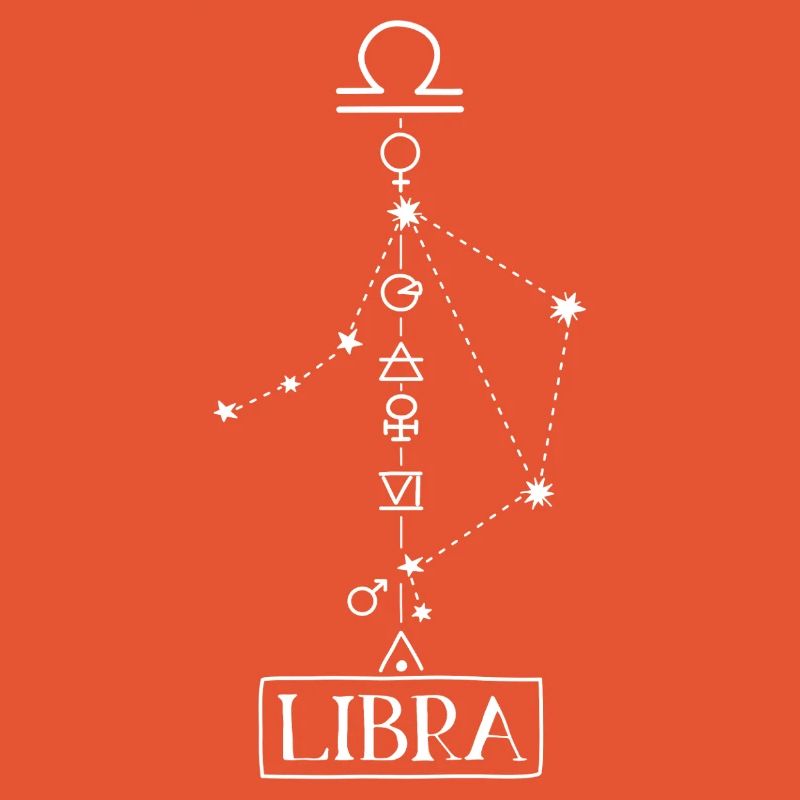 Libra - Waage Sternzeichen - weiss