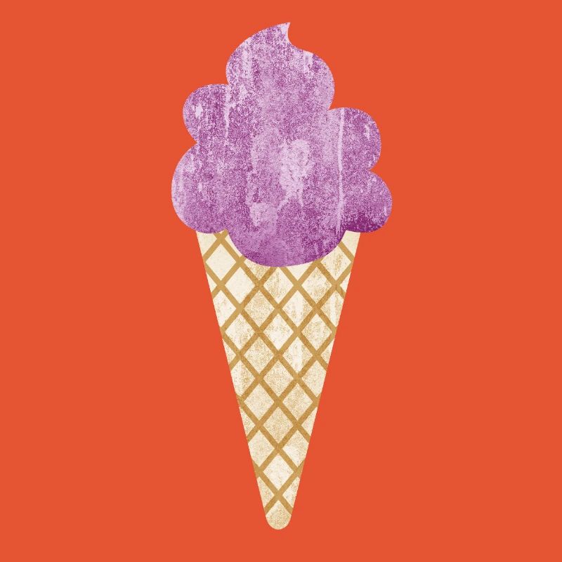 Eiscreme Icecream Eis Waffel Eiskrem Eisdiele lila