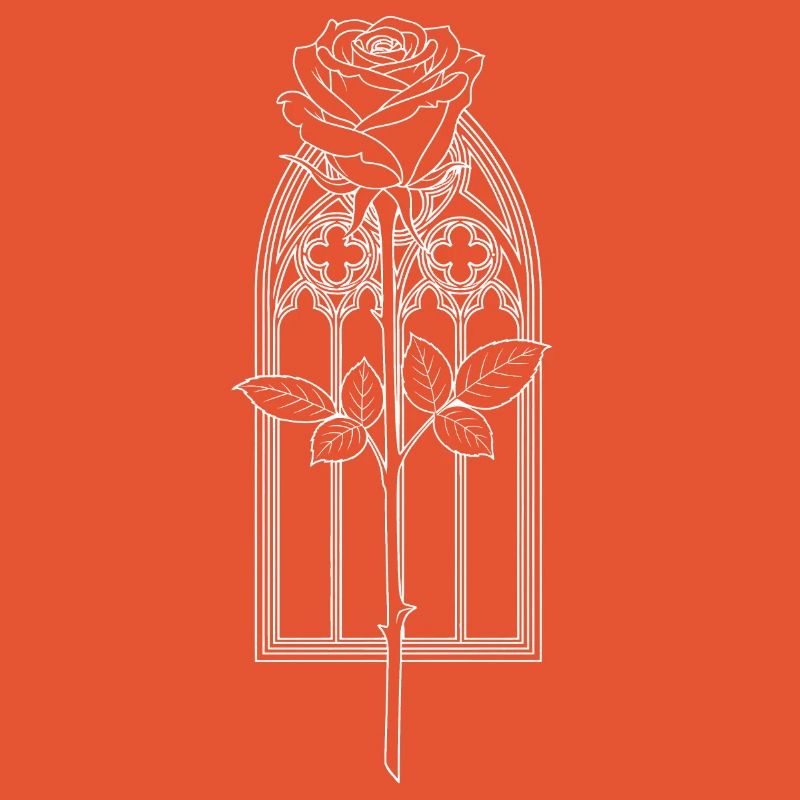 Rose in Gothic Window