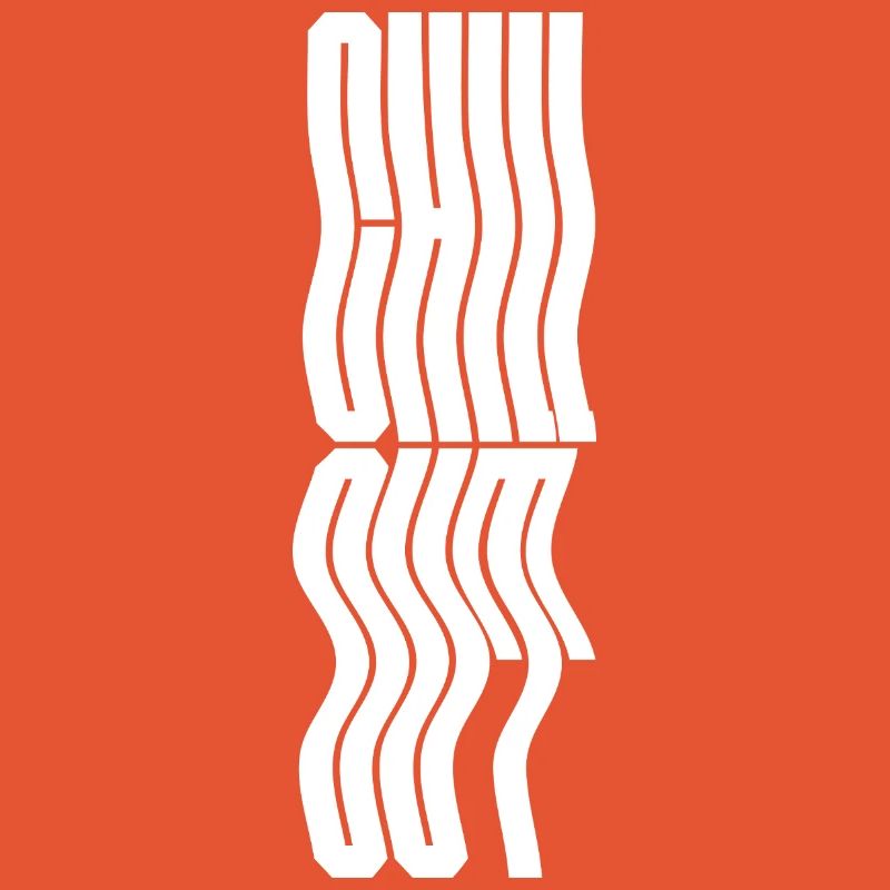 Conception du logo typographique ondulée Chill Out