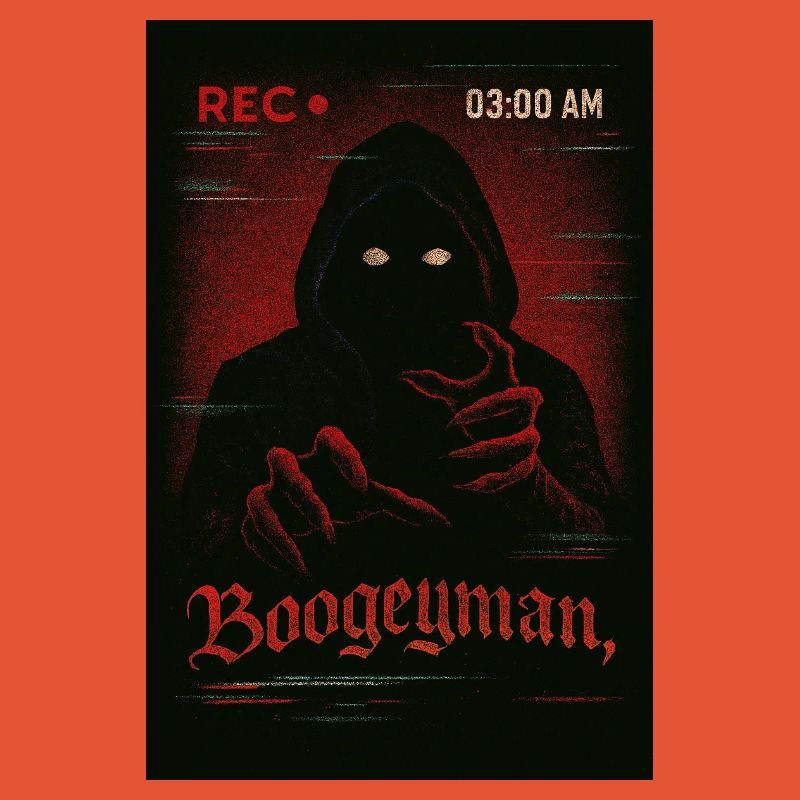 VHS Glitch Boogeyman Horror Tee