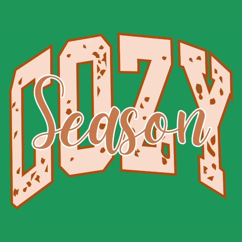 Cozy season exploded pattern and bold typography