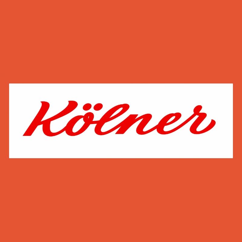 Kölner Roter Script-Logo Print