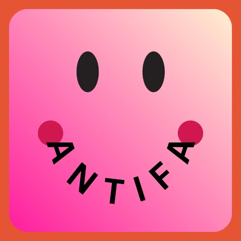 Friendly Antifa Pink | Faute de frappe de Gradient Smile