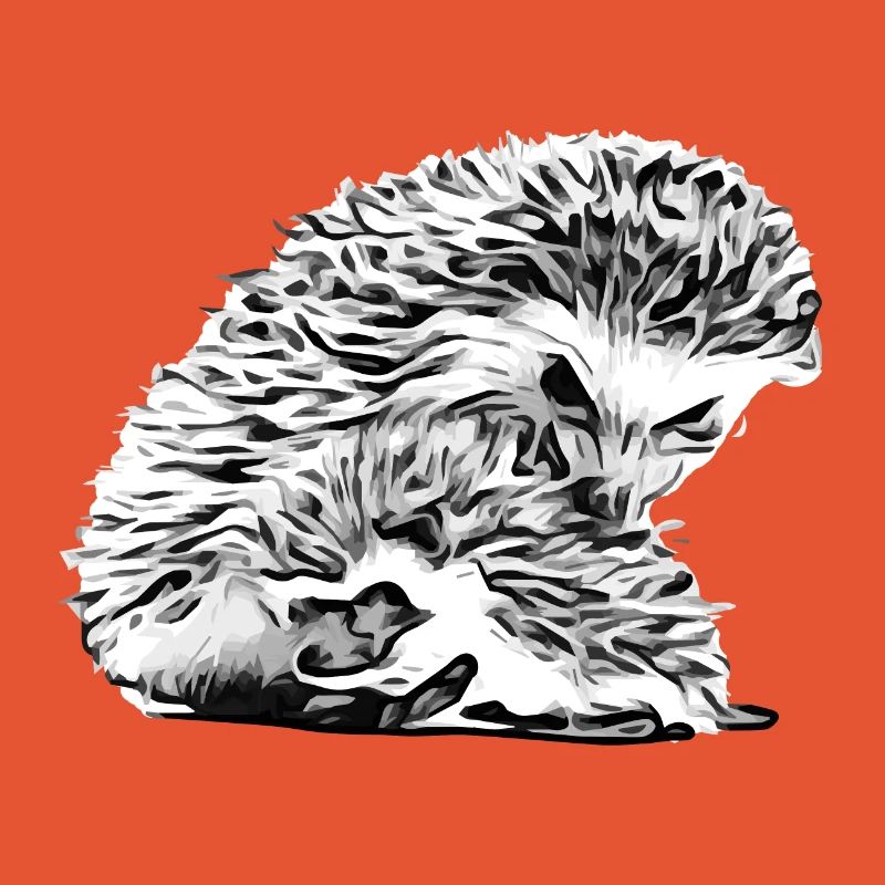 Maman hérisson avec bébé hérisson