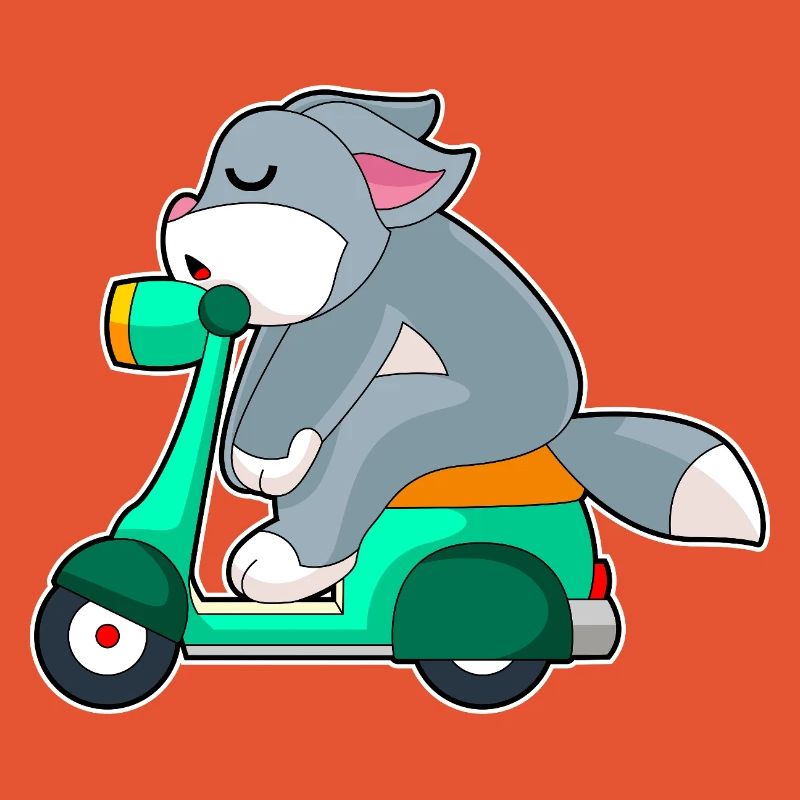 Katze Motorroller