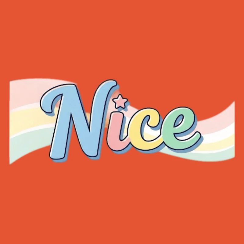 Nice style design with rainbow text