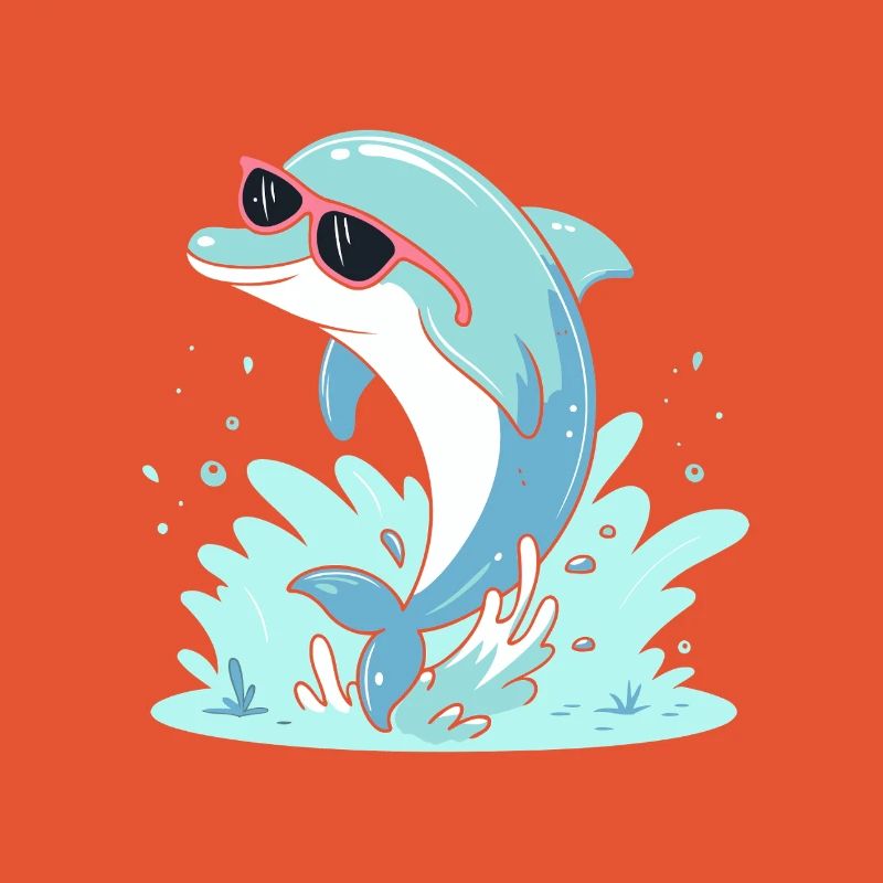 Delfin-Sommer-Pinkbrille