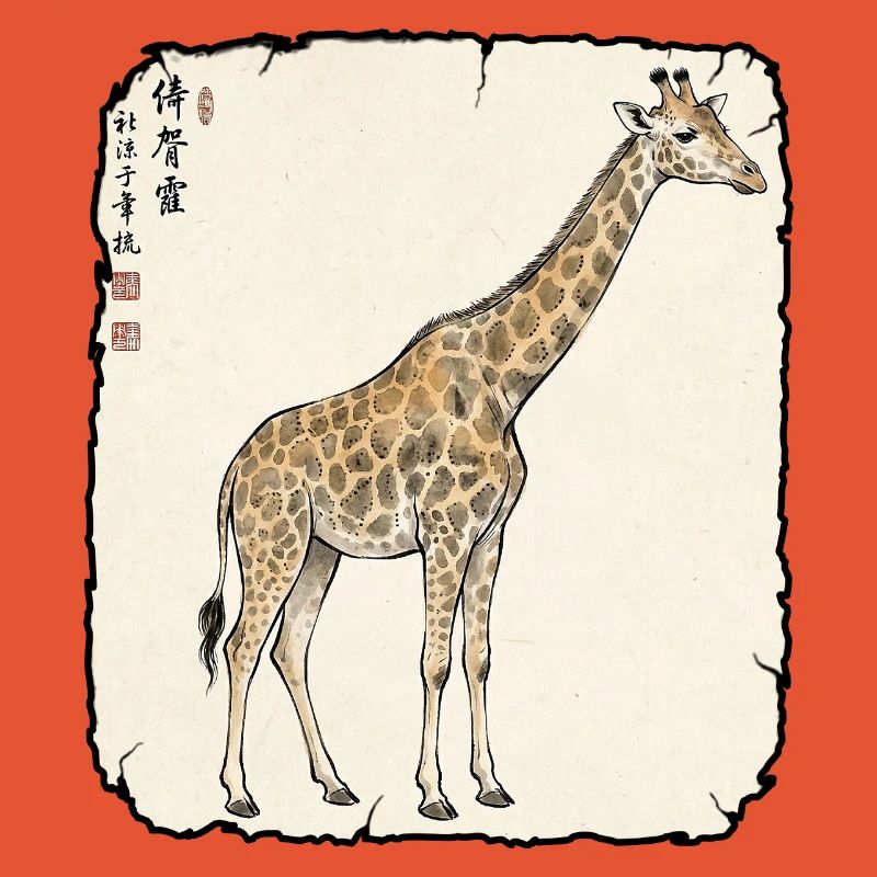 Giraffe Antik Kunst
