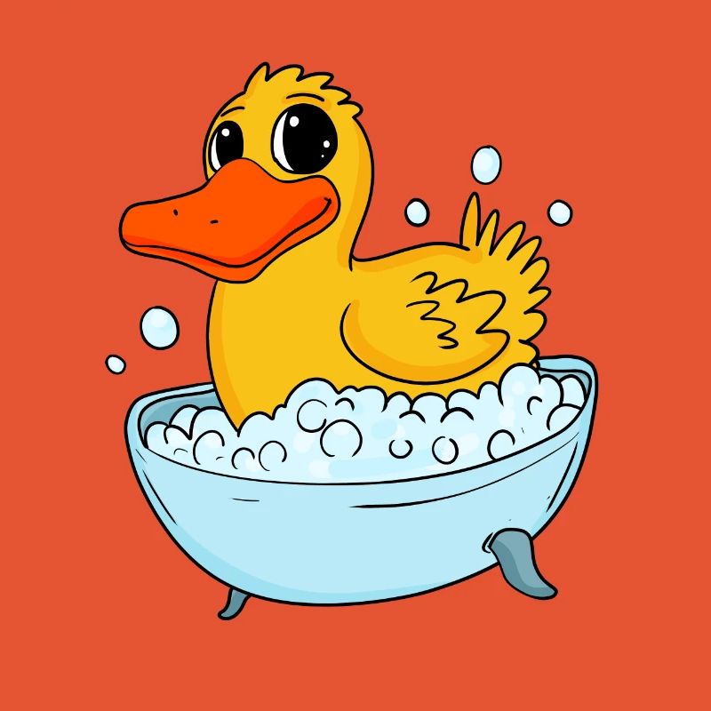 Duck bathing duck bathing