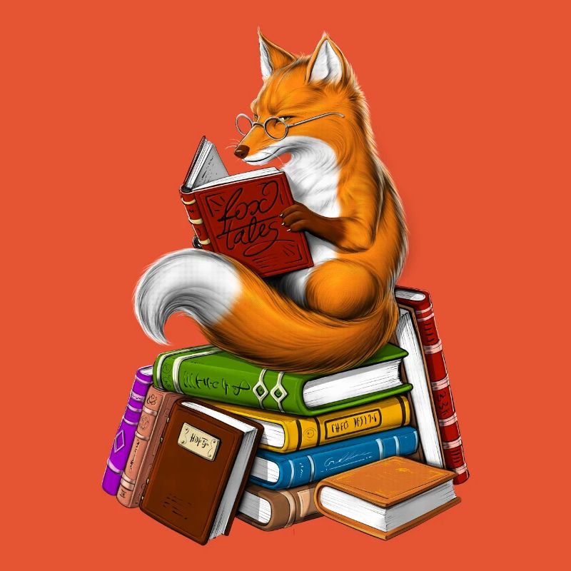 Fuchs liest ein Buch