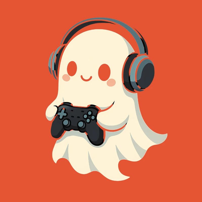 Geist mit Kopfhörer Spielcontroller