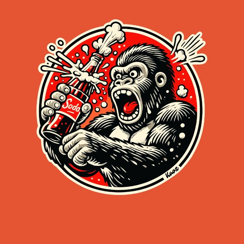 Soda Gorilla dans un comic rétro