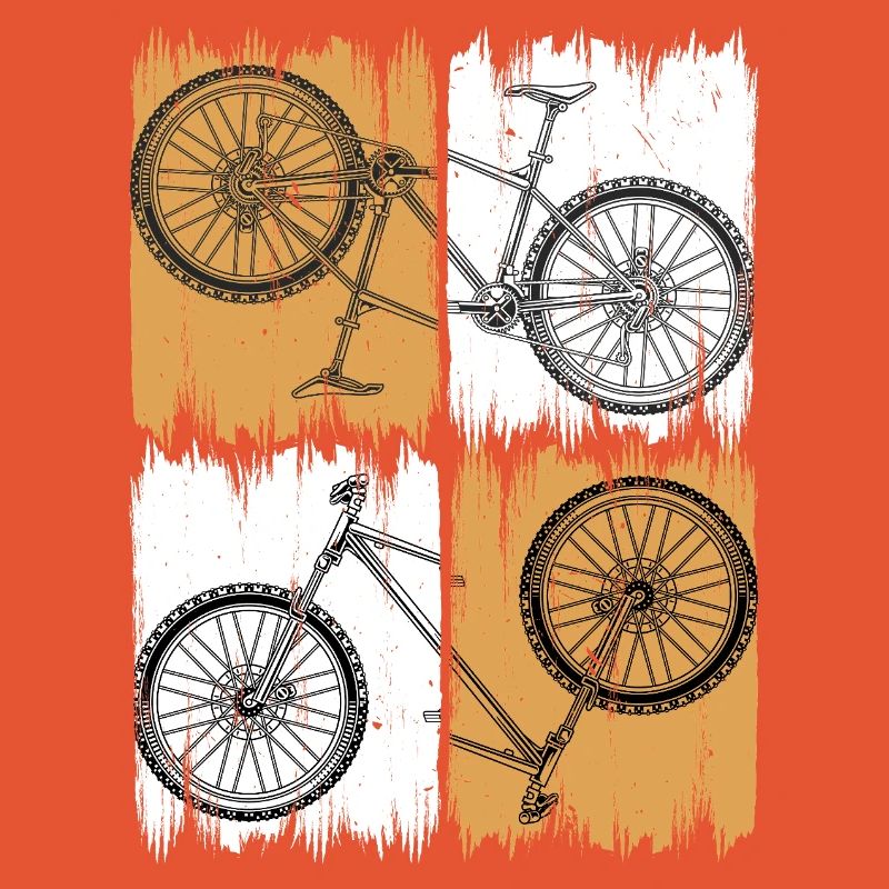 Grunge Split Bicycle Quad Artwork