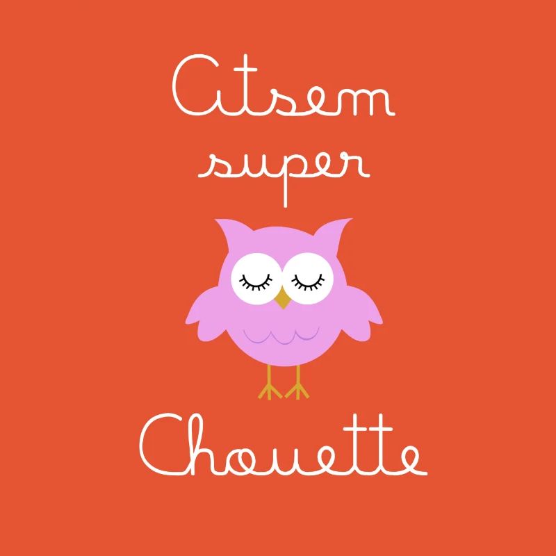 Atsem super chouette (écrit blanc)