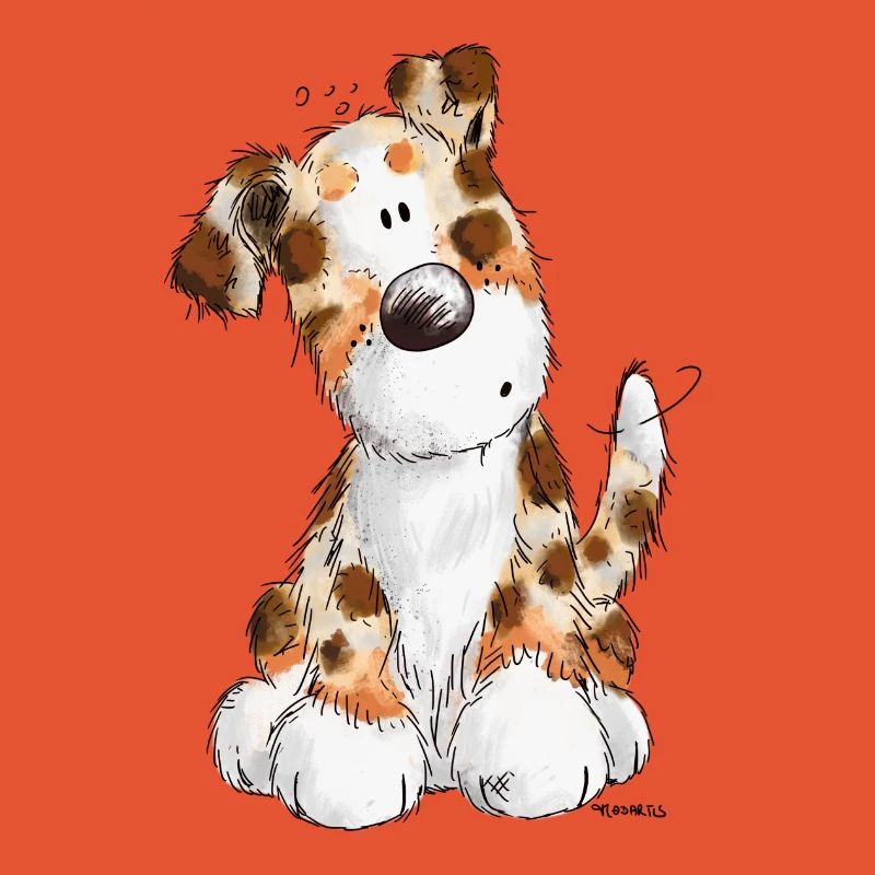 Süßer Australian Shepherd - Hund - Aussie - Comic