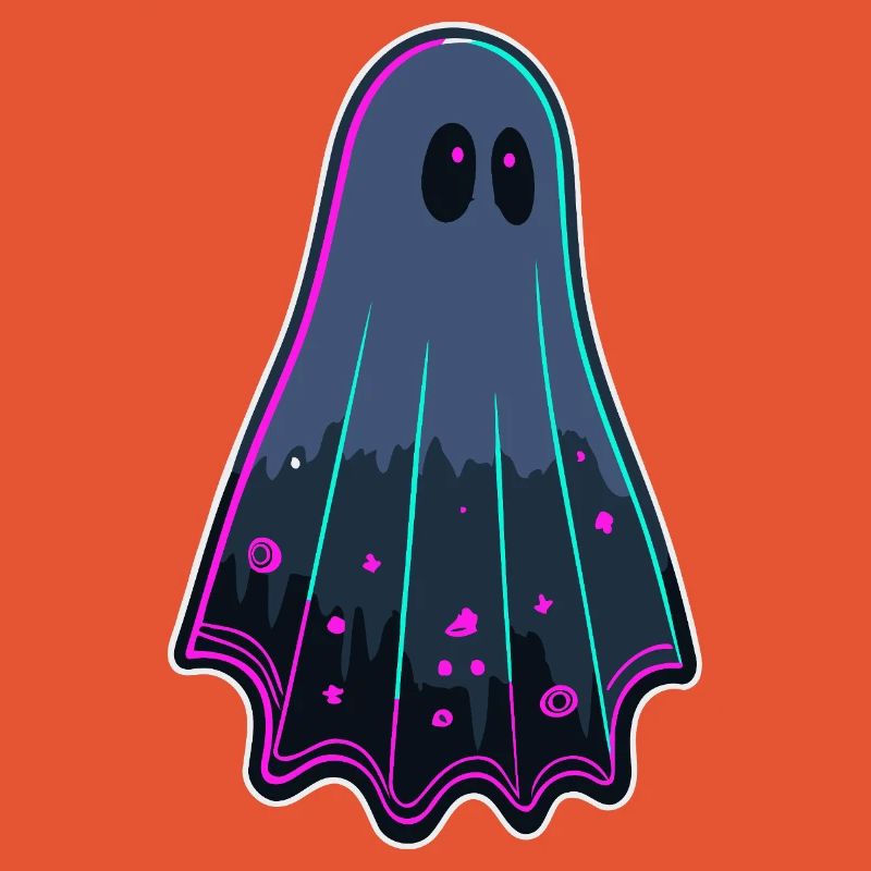 Ghost Neon Mystical Silhouette