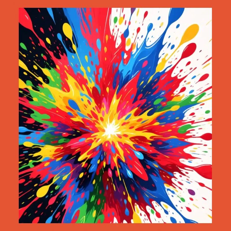 Conception d’impression à explosion de couleurs