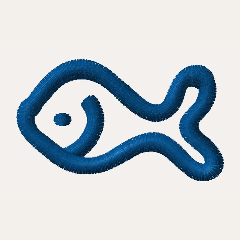 Fish embroidered
