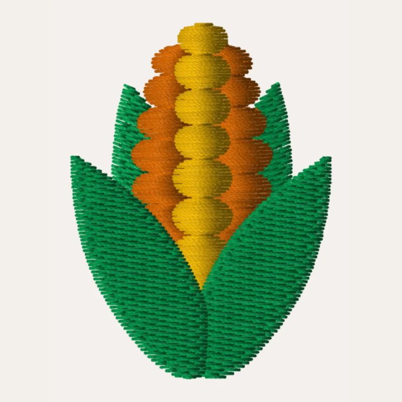 Corn embroidered