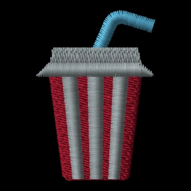 Embroidered lemonade cup