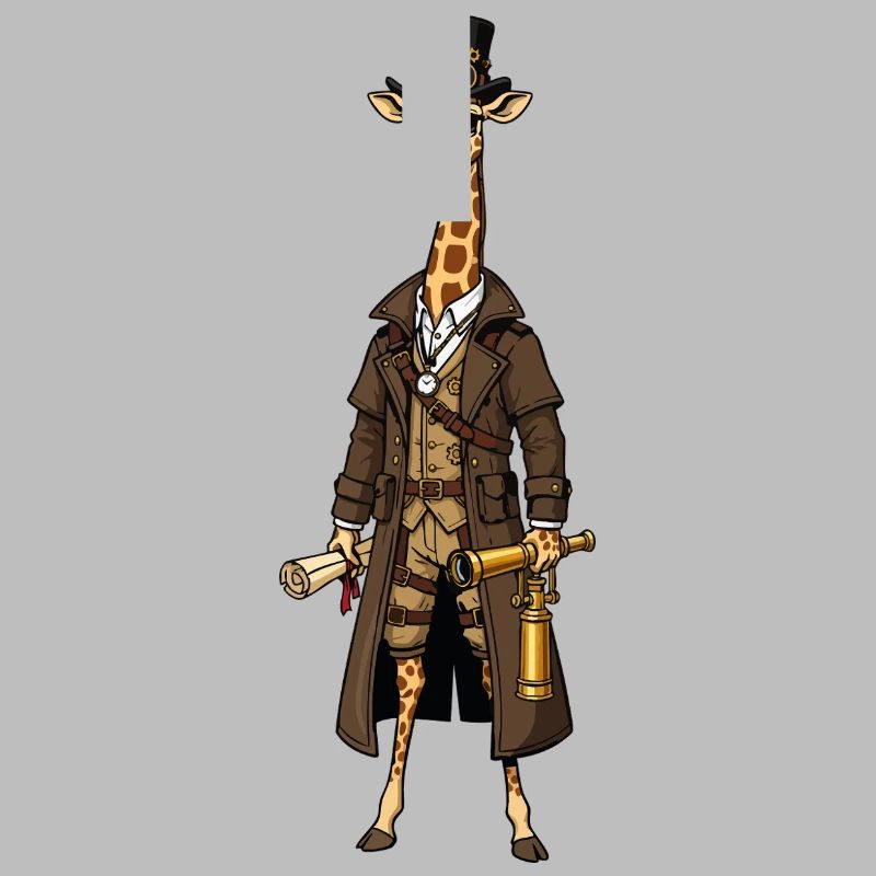 Giraffe Explorer Steampunk Chic Top Hat