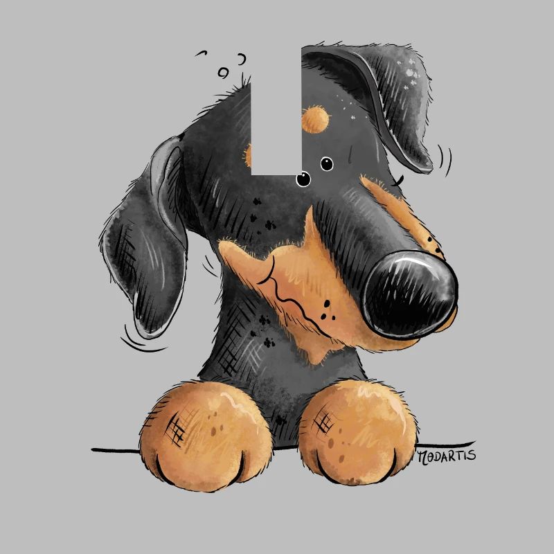 Lustiger Dobermann Oder Pinscher I Hund Comic