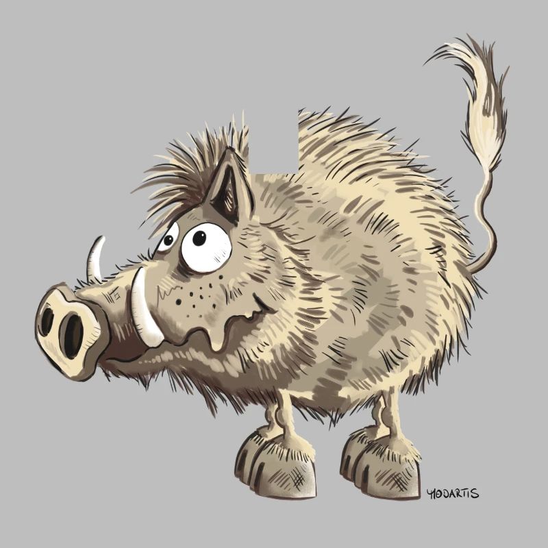 Funny wild boar